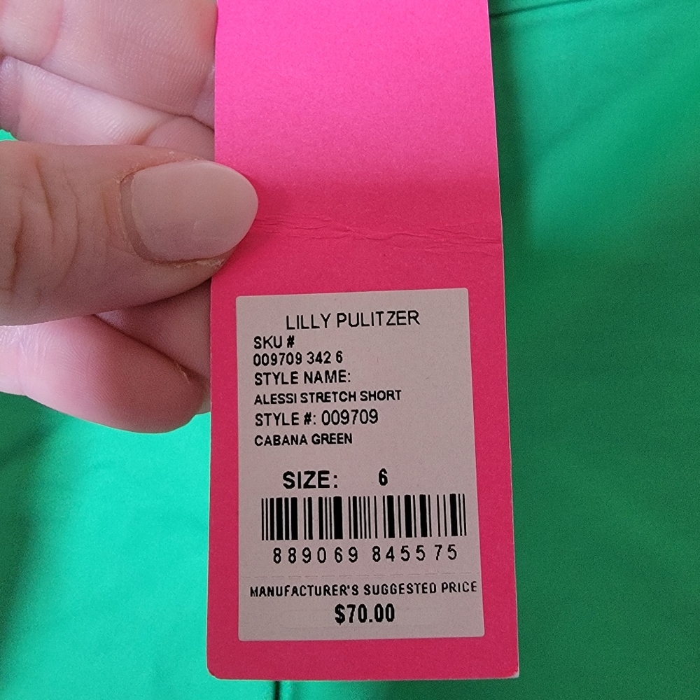 NWT Lilly Pulitzer Alessi Stretch Short Cabana Green Size 6 - Picture 4 of 6